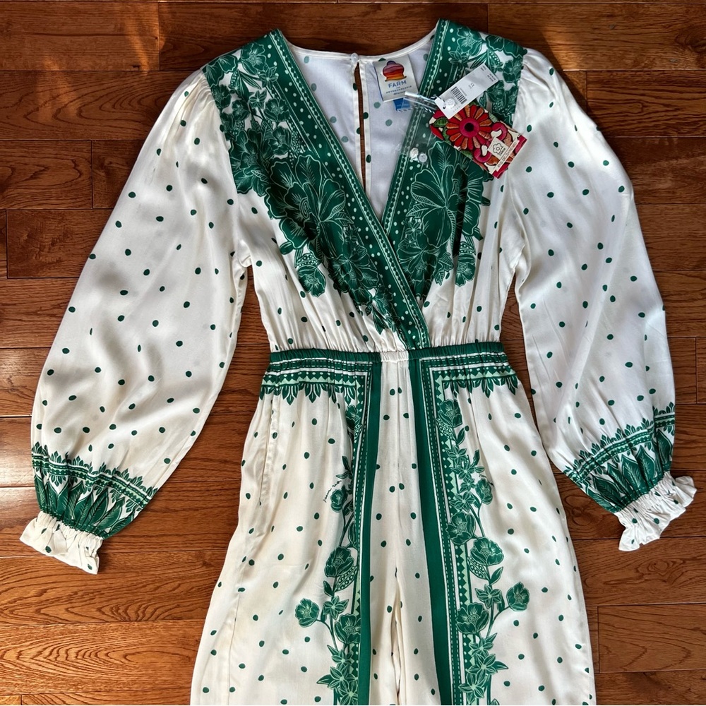 Farm Rio for Anthropologie NWT XS jumpsuit - Picture 3 of 15